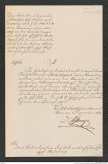 k.k. naturhistorisches Hofmuseum, Intendanzakten 1876-1884 (Hochstetter), Aktenzahl Z.77.a/1878, Seite 1